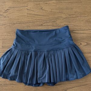Pleated Navy Mini Skirt